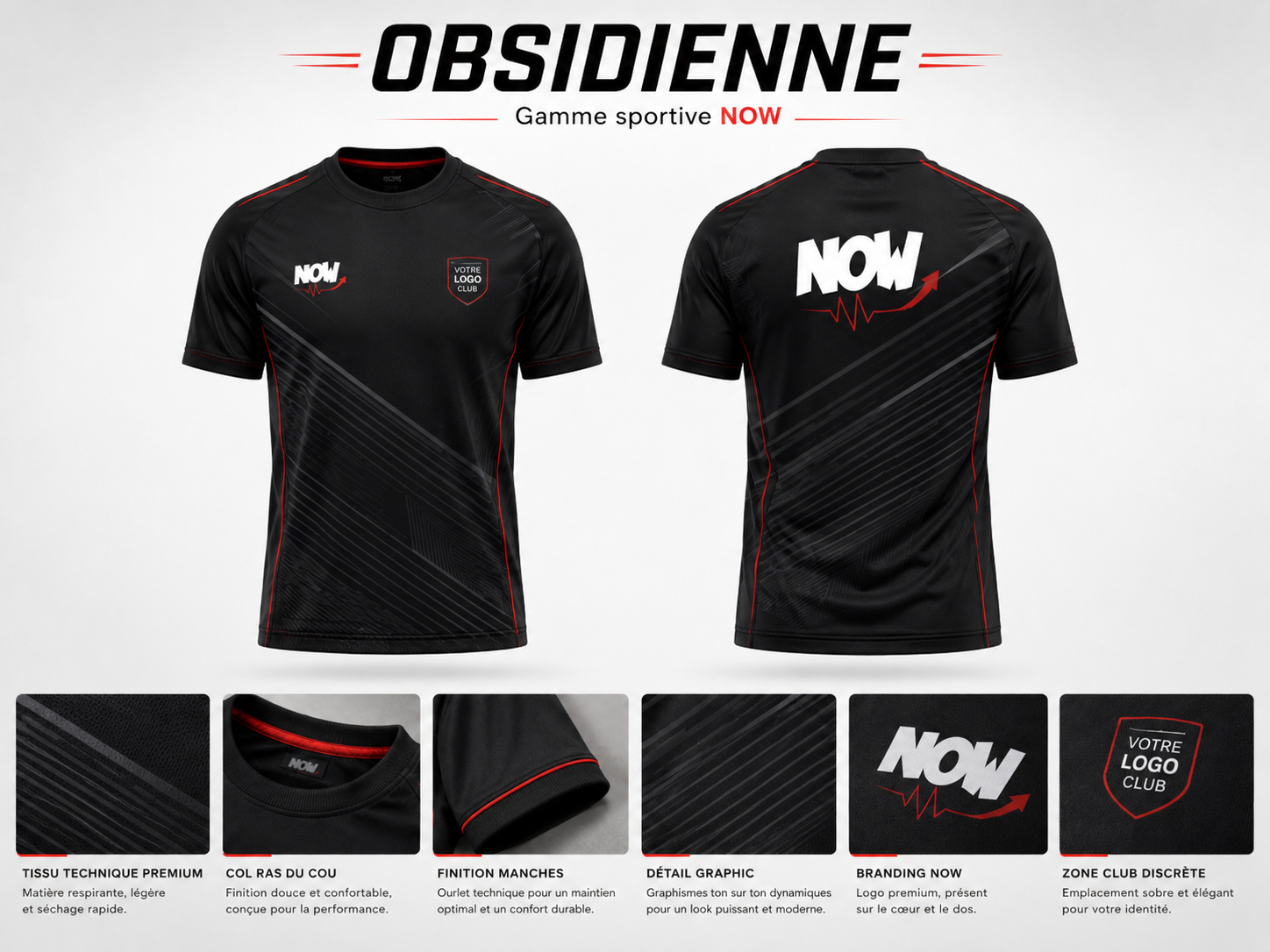 Gamme Obsidienne NOW noir et rouge