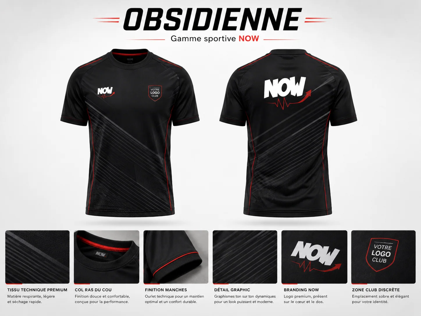 Gamme Obsidienne NOW noir et rouge